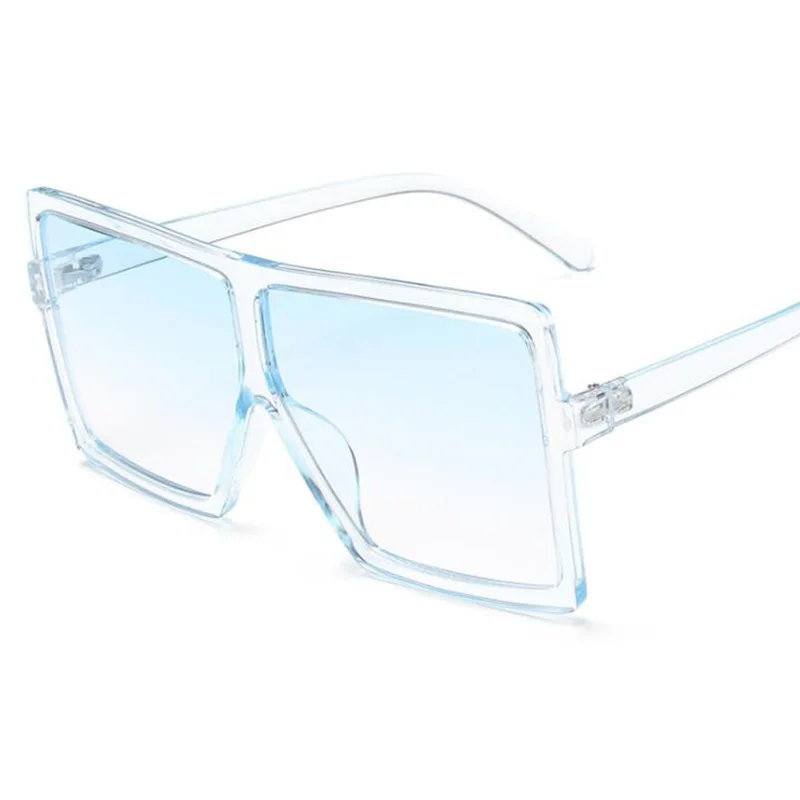 RBENN женские крупные солнцезащитные очки ретро брендовые дизайнерские градиентные солнцезащитные очки Женские винтажные солнцезащитные очки в крупной оправе - Цвет линз: Blue