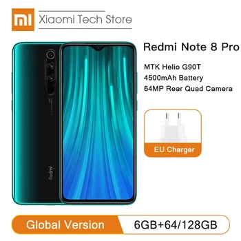Global Version Xiaomi Redmi Note 8 Pro 6GB 64/128GB Smartphone 64MP Quad Camera Heilo G90T Octa Core Mobile Phone NFC 4500mAh
Global Version Xiaomi Redmi Note 8 Pro 6GB 64/128GB Smartphone 64MP Quad Camera Heilo G90T Octa Core Mobile Phone NFC 4500mAh