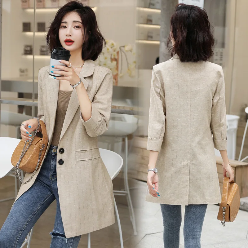 

2019 Autumn New Style Suit Jacket Women's Ladies' Korean-style Tops Slim Fit Slimming Casual Fashion Suit