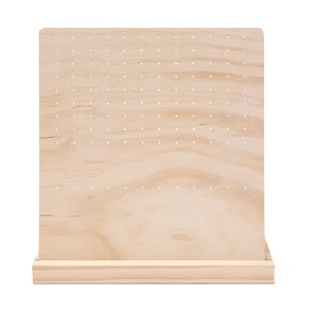 

Detachable 120 Slots Pin Wood Display Shelf Board Ear Ring Jewelry Packaging Stand Holder Box Store