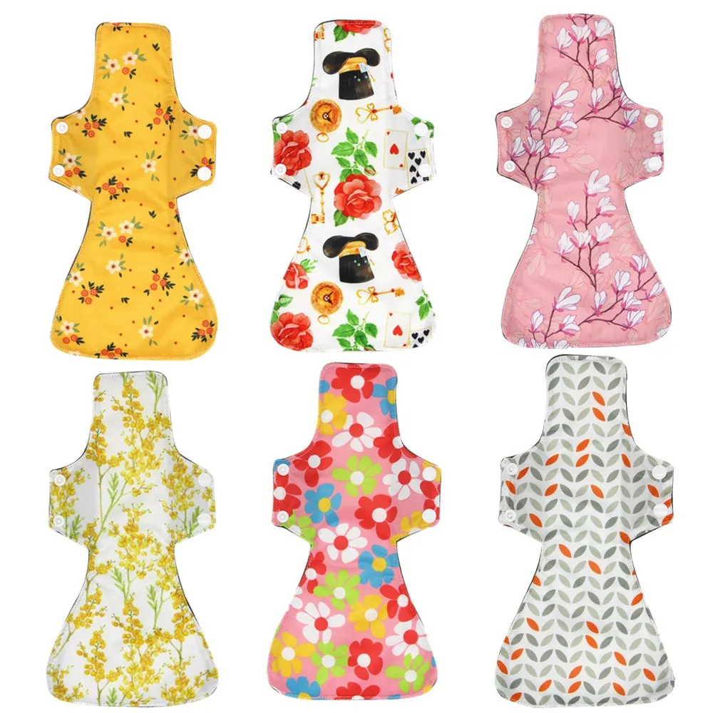 12&quot Heavy Night Use Cloth Menstrual Pad Sanitary Napkin Reusable Pads Bamboo Charcoal Fleece Waterproof PUL Outer - XL Size | Мать и