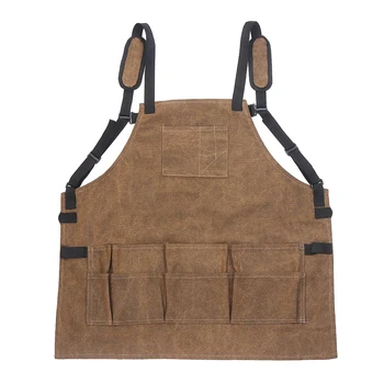 

Multifunctional Canvas Apron Heavy Duty Gardening Woodwork Adjustable Household Cleaning Protections Aprons