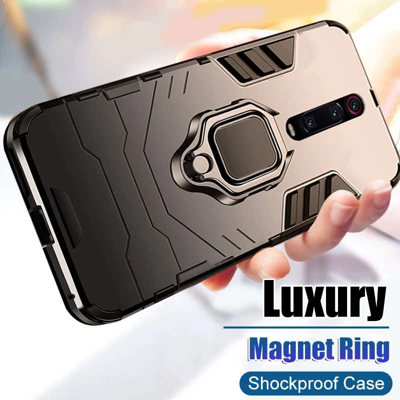 

Lovebay Armor Phone Case For Redmi K20 Pro Note 7 7A 6 8 Pro Stand Holder Car Ring Cover for Xiaomi Mi 9T 9SE CC9e Mi 8 Lite Pro
