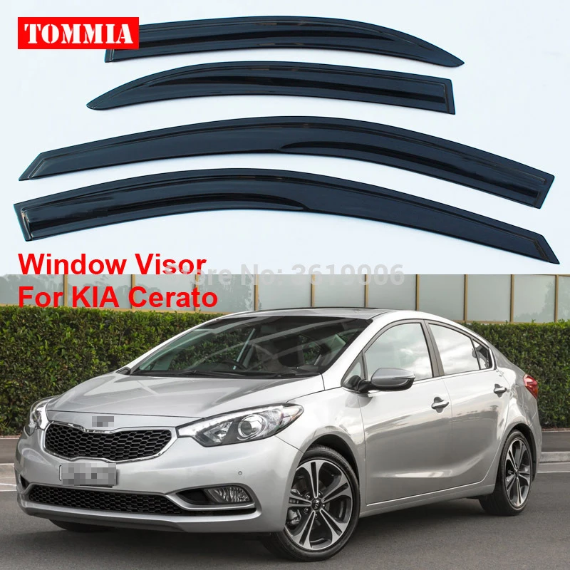Tommia для KIA Cerato 4 шт. оконный козырек защита от ветра дождя|vent deflectors|deflector ventwind deflector |