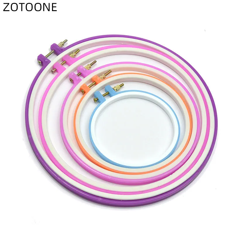 

ZOTOONE Circle Embroidery Round Machine for Cross Stitch PP Hand DIY Household Craft Sewing Needwork Embroidered Shed Tool G
