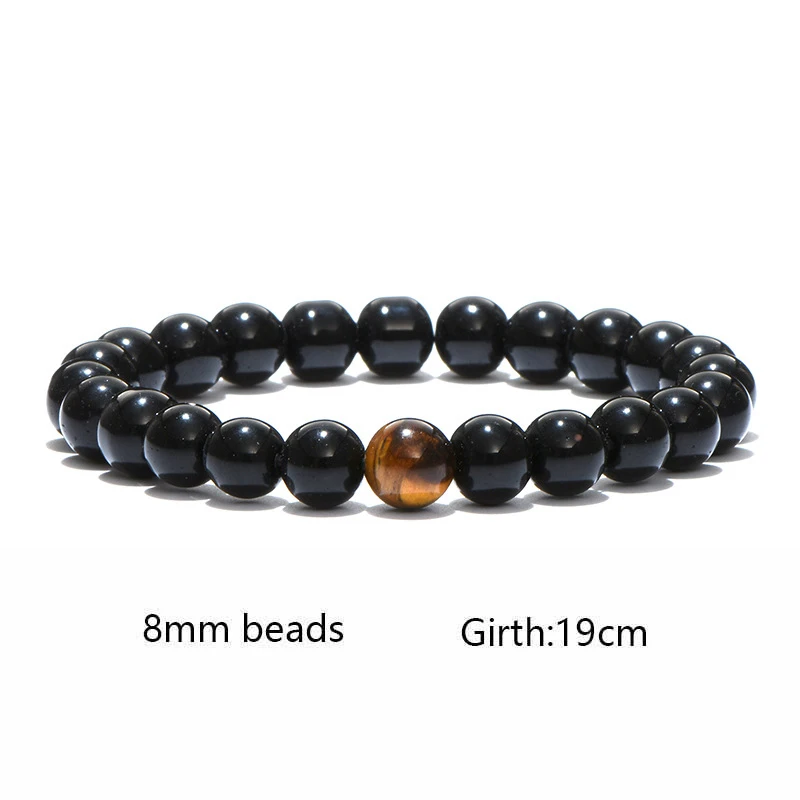 NIUYITID 8 мм тигровый глаз каменный браслет для мужчин из натуральных камней человек Bracalete наручный браслет Armbanden voor vrouwen
