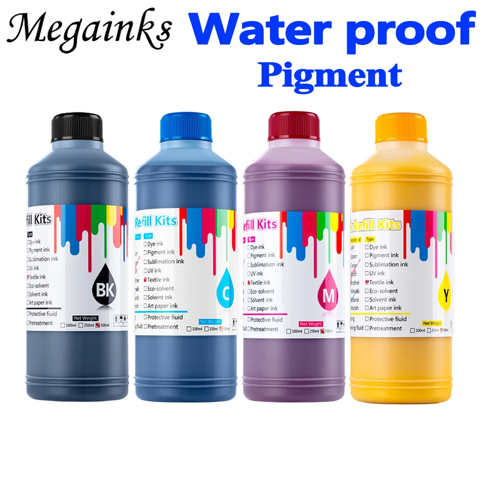 Tinta Impermeável do Pigmento Apropriada para Epson L1800 L800 L3110 003 L3110 L3100 L3101 3110 L3150 L5190 004 T502 003 500ml
