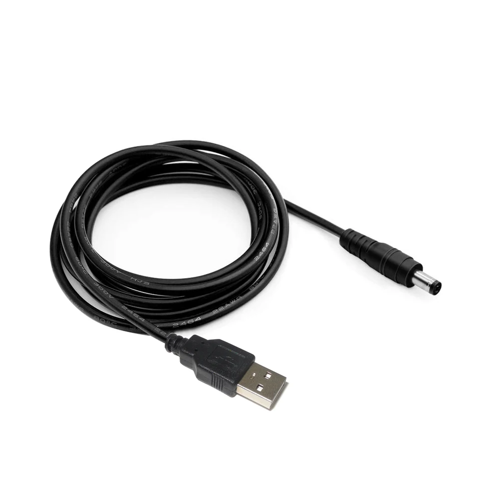 BERLS Câble D'Alimentation Universel, USB Vers CC 5,5 Mm X 2,1 Mm Jack 5 V Avec Cordon De