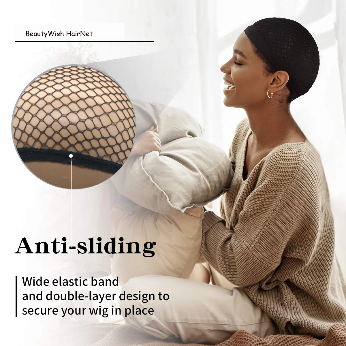 

Mesh Wig Cap For Women 6pcs Hairnets for Weave Hair Hair Wig Nets Stretch Mesh Wig Cap for Making Wigs Two Open Hairnets