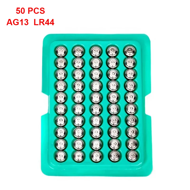 50PCS LR44 AG13 High quality Original Alkaline Button Batteries 357 357A A76 GPA76 Cell Coin
