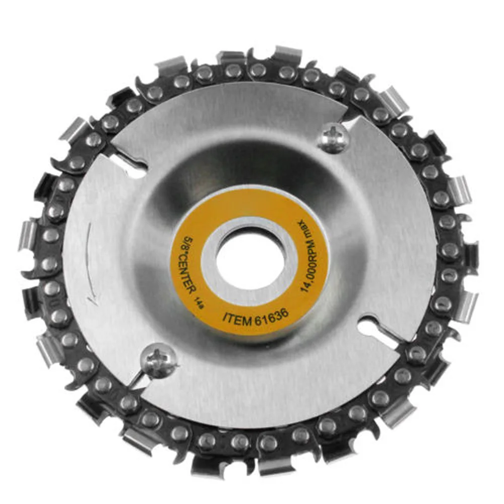 

4 Inch For Angle Grinder Chain Saw Disc 22Tooth Round Saw Disc Parts Sculpting Tool Abrasive Wheel Woodcarver Woodworking Tools