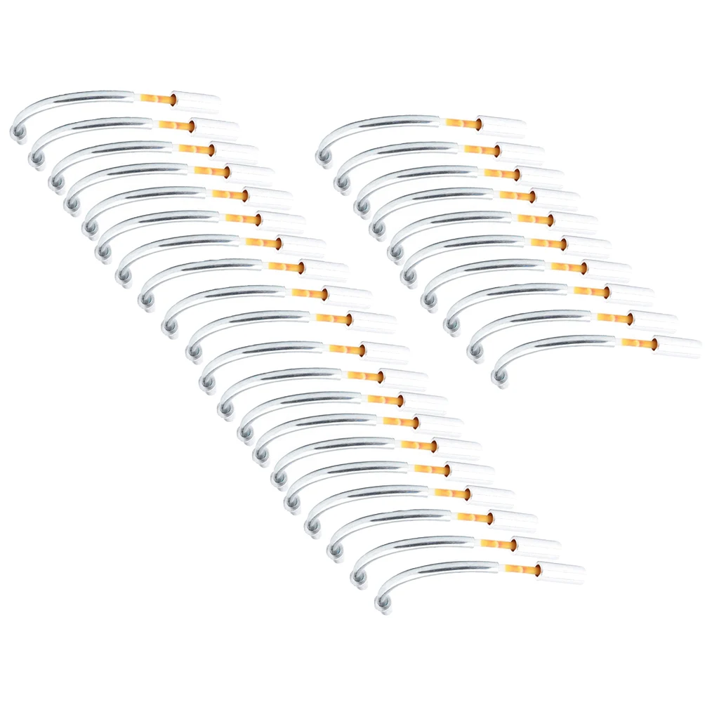 30pcs Bike V Brake Cable Noodle Brakes Pipe Hose Guide Silvery 90 Degree 30pcs Bike V Brake Cable Noodle Brakes Pipe Hose Guide Silvery 90 Degree