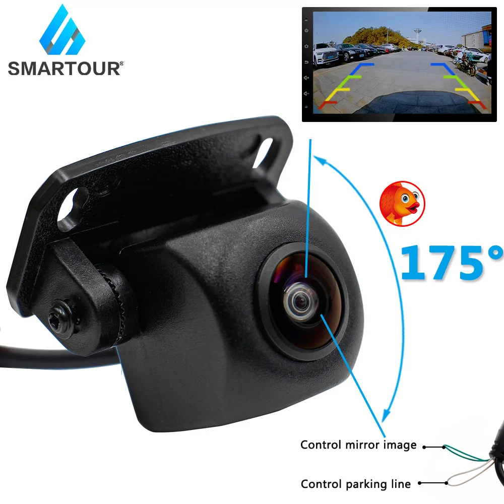 Smartour HD 175 Degree Fisheye Lens Starlight Night Vision Car Reverse Rear View Camera Parking 1296*1080P Waterproof | Автомобили и