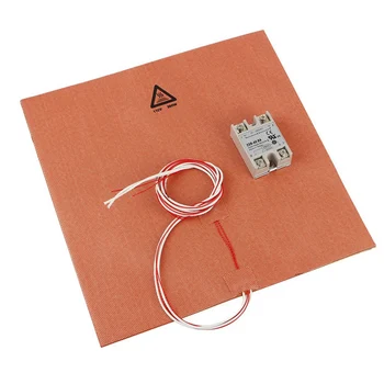 

300X300mm Silicone Heater 3D Printer Heater Heatbed Pad 110V 300W with Solid State Relay for 3D Printer Parts