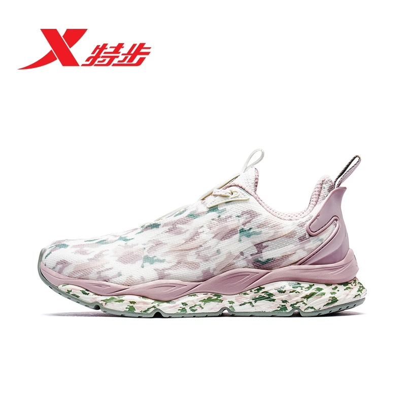 Xtep(Fire shoe 22) женская обувь для бега Осенняя аутентичная спортивная обувь для бега Женская 981418110528 - Цвет: white pink red
