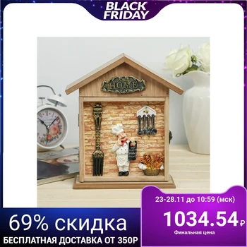 

Housekeeper wood 6 hooks "Chef with a Menu" house 26x22x7.5 cm 3695065
