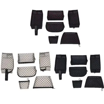 

Heart Dot Printed Mesh Zipper Makeup Bag Female Transparent Cosmetic Organizer Travel Portable Toiletry Pouch Case