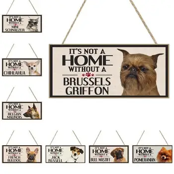 

1Pc Dog Tags Rectangular Wooden Pet Tag Dog Accessories Lovely Friendship Animal Sign Plaques Rustic Wall Decor Home Decoration