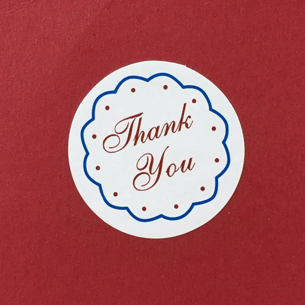 

Thank you Sticker Labels Lovely smiling face labels Kraft paper stickers Baking labels DIY for cake/gift Diameter 3cm