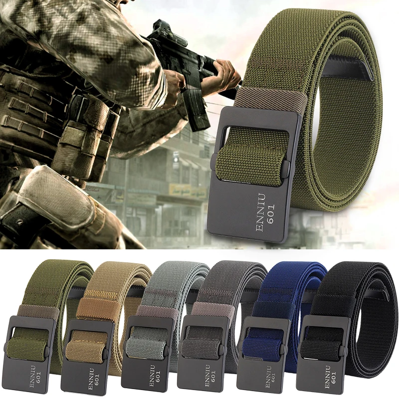 

Military Belt Outdoor Men's Tactical Army Training Jeans Belt Male Metal Buckle Waist Belts Outdoor Men Hunting Waistband D35
