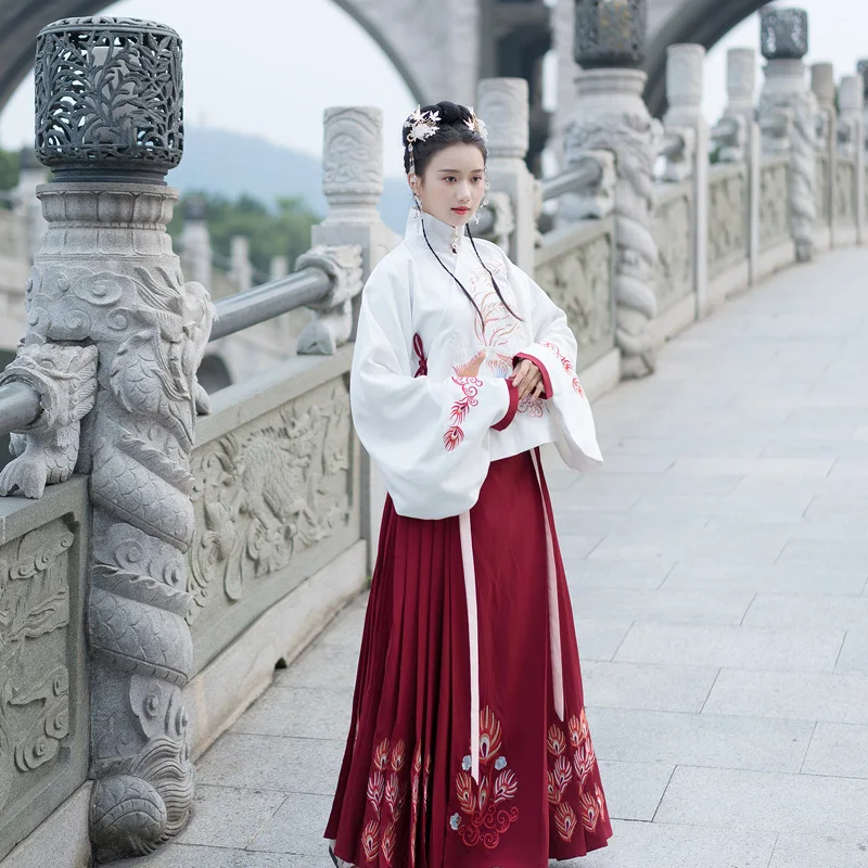 Феникс Вышивка Hanfu женские танцевальные костюмы певцы фестивальный рейв наряд дамское платье феи сценическая одежда DC3396
