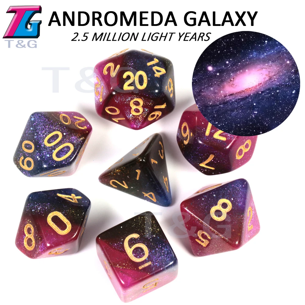 56 шт./кор. Звездное под блеск Вселенной Galaxy игральные кости DnD Вселенной Galaxy кости DnD ролевая игра кости с цифрами Рождественский подарок