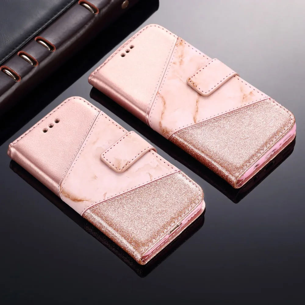 LLZ.COQUE чехол кошелек из искусственной кожи с магнитным мрамором для Iphone SE 2020 5 5S 6 6S 7