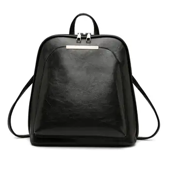 

Vintage Oil Wax Leather Backpack for Women Large Capacity School Bag for Girls Leisure Shoulder Travel Bags for Female Rucksack