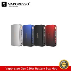 Предпродажа Vaporesso GEN 220 Вт TC коробка мод подходит для Skrr-S Vape Танк испаритель питание от Двойной 18650 батареи против Voopoo Drag Mods Box