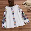 Promo Tunic Tops Shirts Party Blouse Floral-Printed ZANZEA Bohemian Plus-Size Spring Long-Sleeve 4000709364914