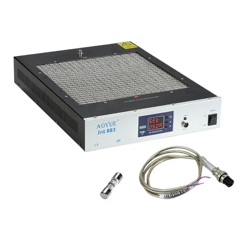 AOYUE INT883 IR 예열 리플로우 스테이션(668 PCB 홀더 포함) - IC SMD 수리 납땜용 디지털 디스플레이 가열판