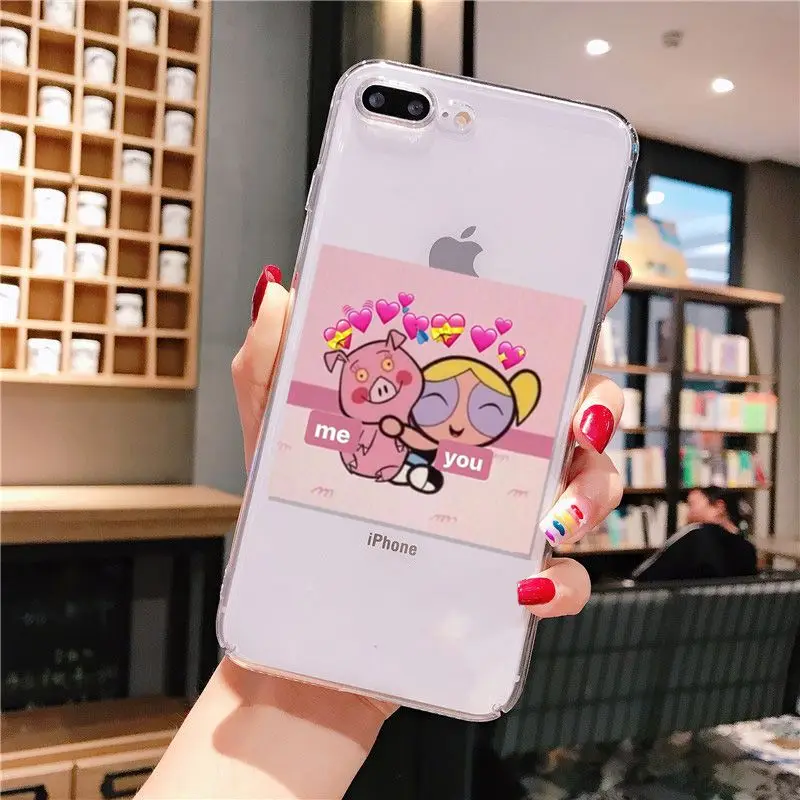 super cute cat dog cartoon pink Heart-shaped YOU&ME