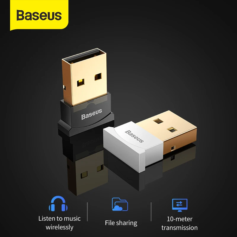 Baseus adaptador Bluetooth USB Dongle 4,0 para PC AUX música ordenador Bluetooth receptor transmisor adaptador para altavoz de ratón