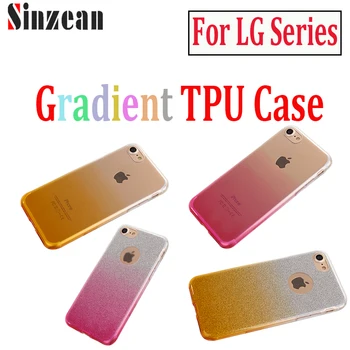 

Sinzean 100pcs For LG V40/V30/V20/V10/G5/G6/G7/Q8/Q6/K10/K8 2017/ Gradient TPU Colorful Bling Power Silicone Case
