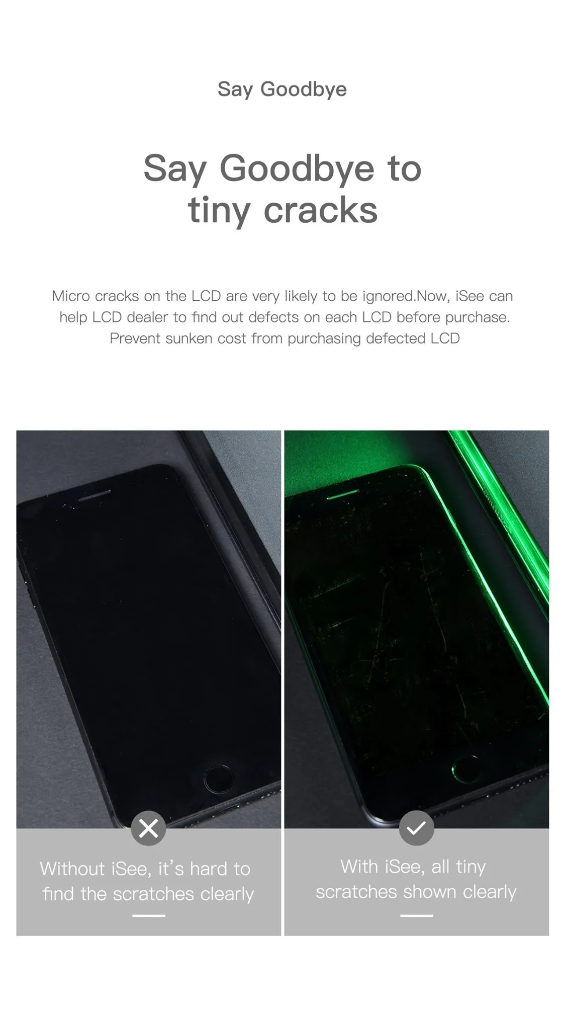 Qianli Isee ЖК-экран ремонт лампы пыли отпечатков пальцев обнаружения царапин свет смазки Поиск лампы для ремонта телефона ремонт