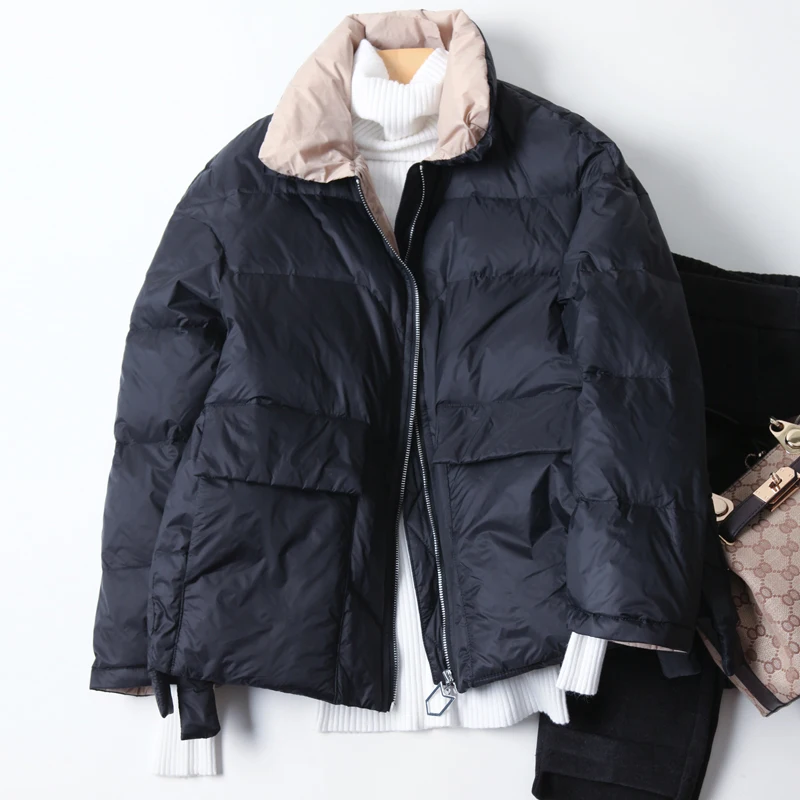 Fitaylor Winter Women White Duck Down Coat Stand