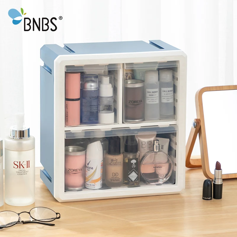 Настольный органайзер для хранения много ящиков косметики пластиковый ящик