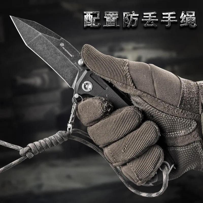 

Hx outdoors E3 Saber Open Country Survival Knife Defensive jun gong dao Knife Carry-on Survival Knife Retirement Knife Straight