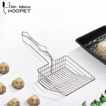

HOOPET Poop Scoop For Pet Cat Litter Shovel Aluminium Alloy Scoop Cat Sand Shovel Kitty Litter Pet Cleaning Supplies