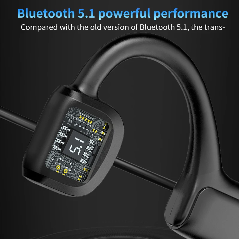 Căști Bluetooth cu conducție osoasă, căști sport, impermeabile, cu reducere a zgomotului, căști intraauriculare_voghion.com