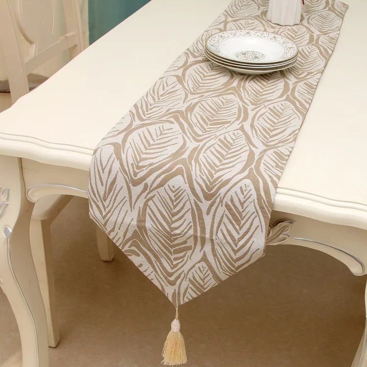 Скандинавские современные минималистичные кисточки маленькие свежие листья синяя скатерть для стола кофейное полотенце