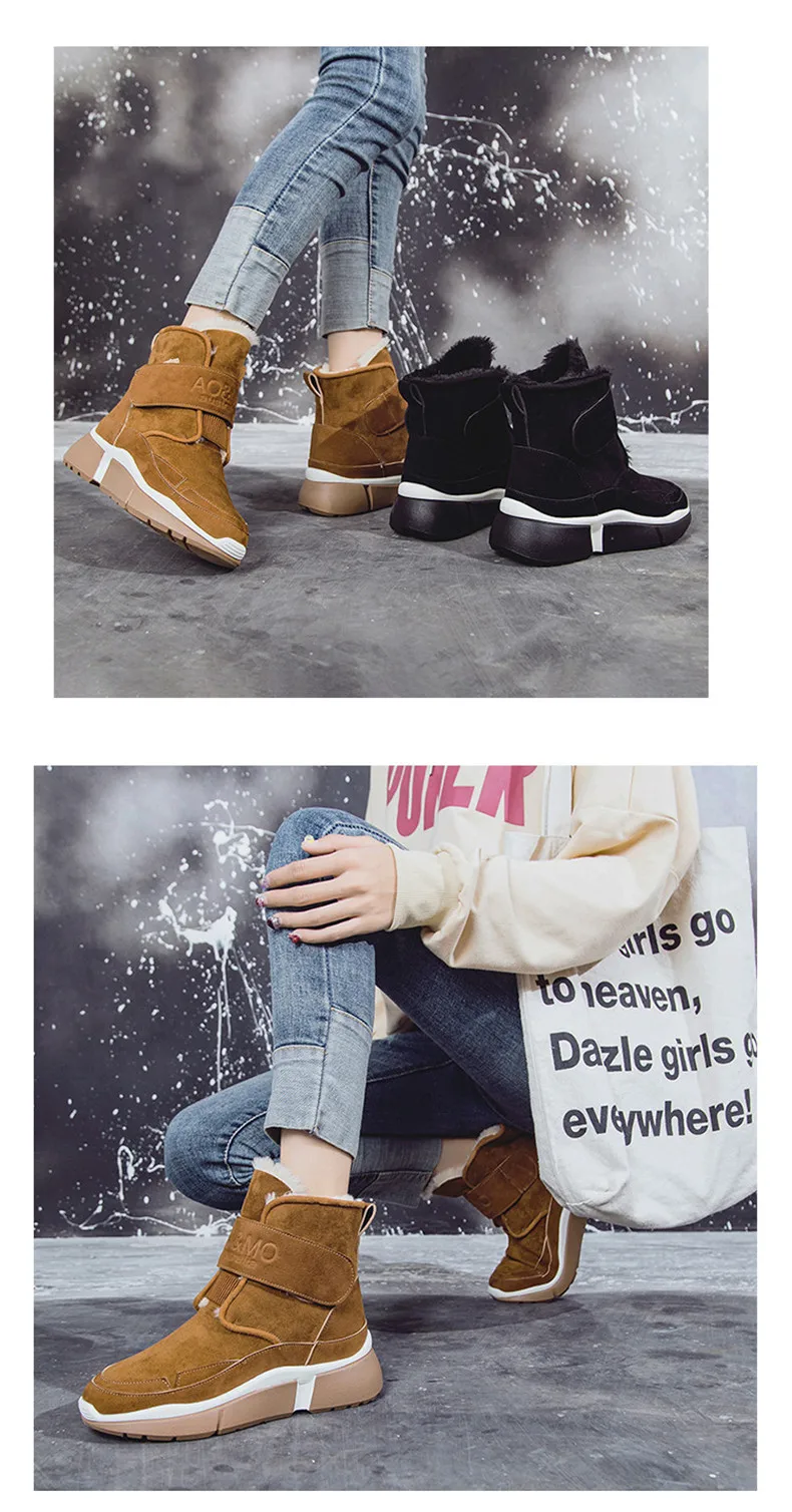 Moipheng/зимние женские ботильоны; меховая обувь на танкетке; теплая плюшевая обувь на резиновой платформе со шнуровкой; пикантная Черная Женская обувь в стиле панк; Botas Mujer