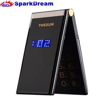 

TKEXUN M2 Flip Phone Metal Body Senior Dual Sim Camera MP3 MP4 Touch Screen Luxury 3.0 Inch Mobile Phone