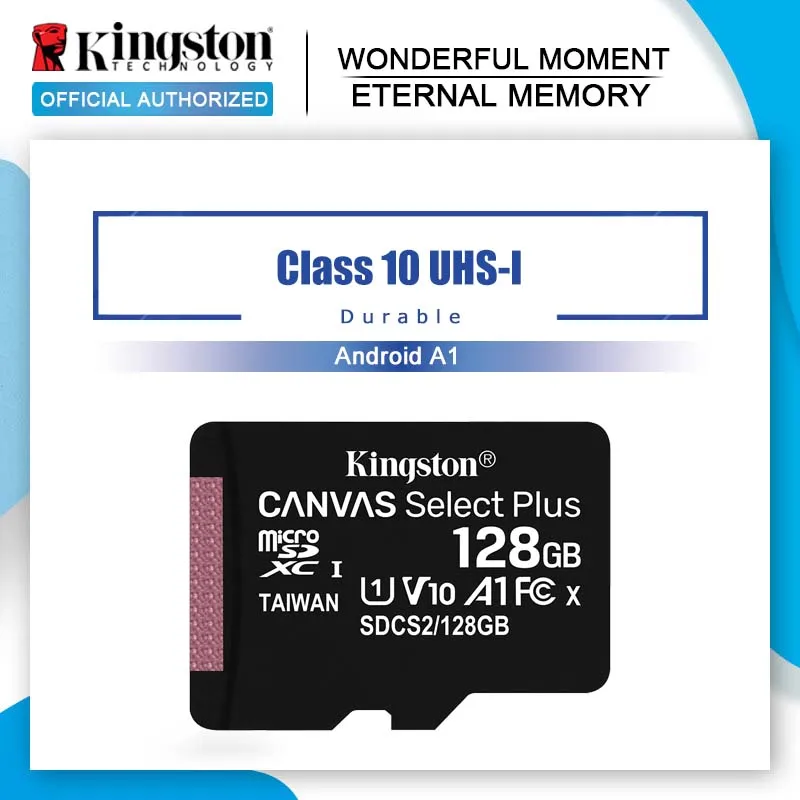 Kingston Micro SD карта 128 ГБ 256 Гб класс 10 Флэш памяти 64 32 16 TF microSDHC microSDXC microsd 8 для