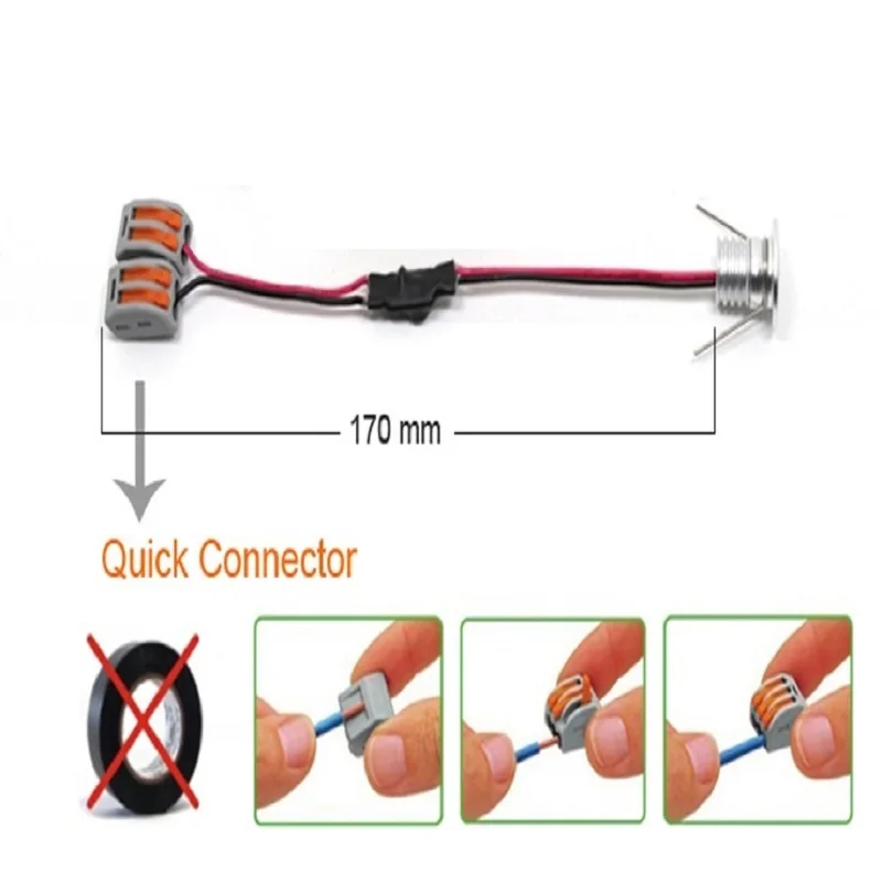 EtrnLED 1W 미니 Led 자리 12V 24V Recessed 램프 포커스 색상 주방 옷장 계단 쇼케이스 실내 천장 스포트 라이트 드라이버