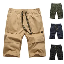 Популярные мужские летние повседневные шорты с карманами, мужские шорты для бега, военные короткие брюки, плюс размер, спортивные штаны