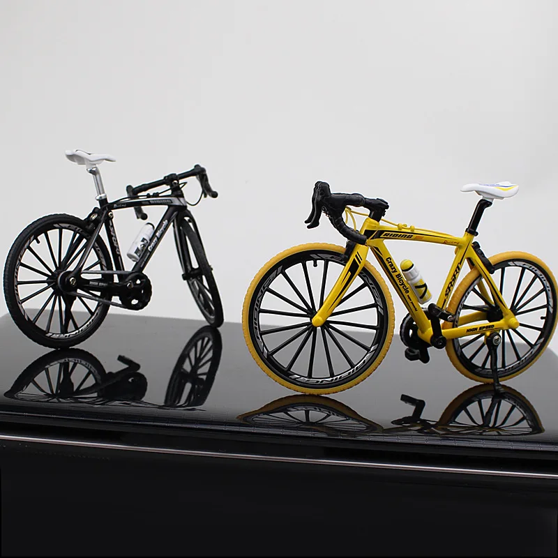 Bend-handled road racing alloy bicycle black yellow