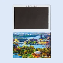 Туристический сувенир в Швеции, Магнитный Магнит на холодильник, украшение дома, туристический сувенир с мировым пейзажем