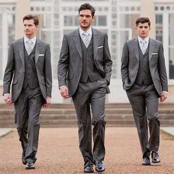 

New Men’s Suit Smolking Noivo Terno Slim Fit Easculino Evening Suits For Men Groomsmen Tuxedo One Button Groom Wear Tailor