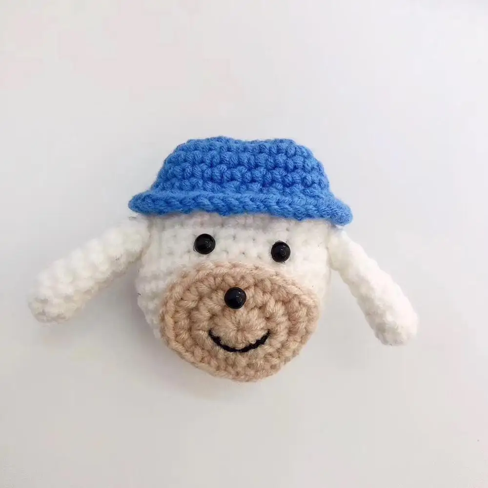 Blue Dog Роскошный вязаный плюшевый чехол для Airpods Air Pods1 или 2, чехол для наушников - Цвет: Blue Dog